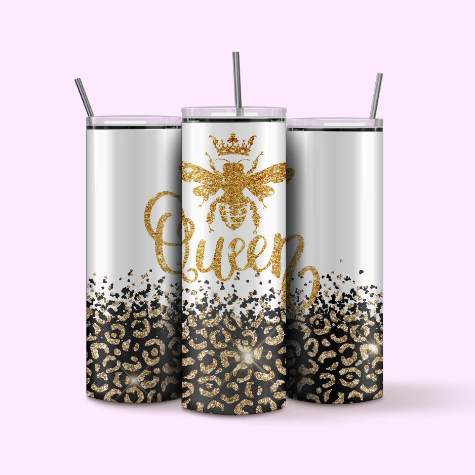 20 oz. Skinny Tumbler - Queen Bee - Hint of Love Creations LLC
