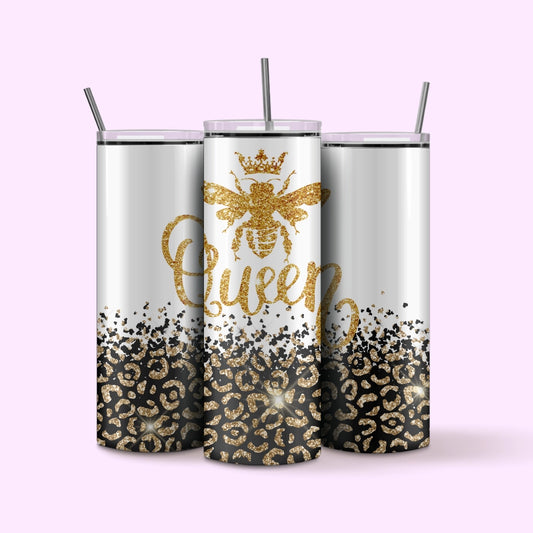 20 oz. Skinny Tumbler - Queen Bee - Hint of Love Creations LLC