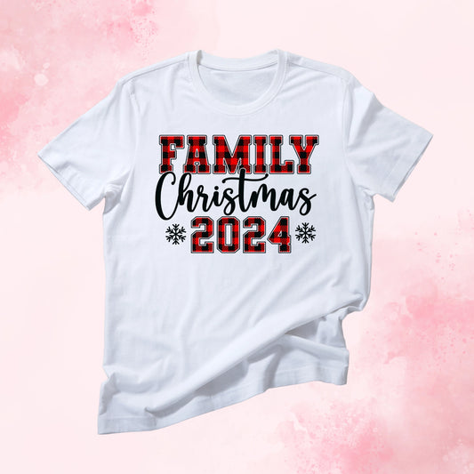 Family Christmas 2024 T-shirt - Hint of Love Creations LLC