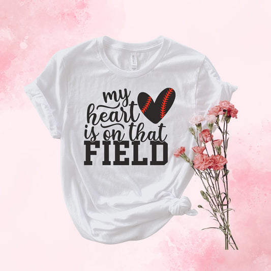 My heart is on That Field T-Shirt (1) - Hint of Love Creations LLC