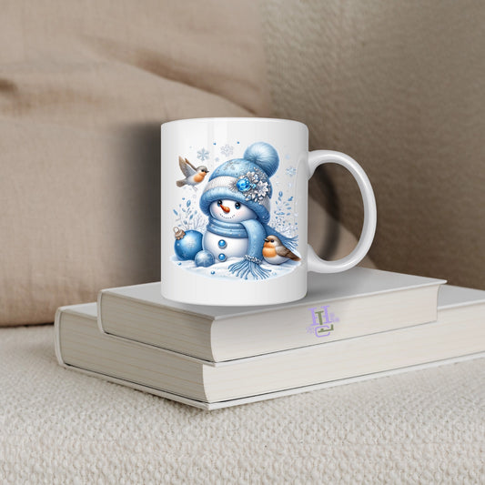 Blue Snowman Mug